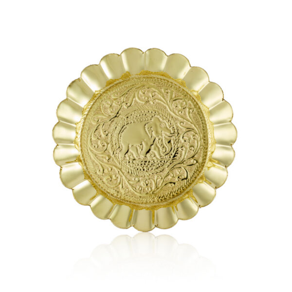Brass 4 1/2" Pin Tray Gold Lacquering With Box