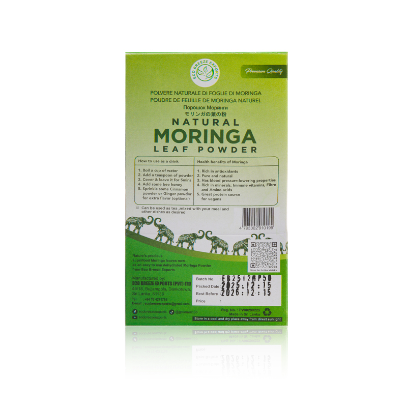 Green Eco Premium Moringa Leaf Powder 50g - Image 3